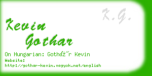 kevin gothar business card